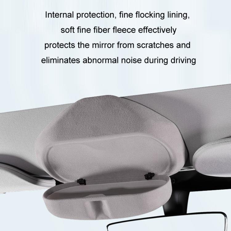 For Tesla Suede Leather Glasses Storage Box, Model: Model 3 Beige - Sunglasses & Glasses Clips by PMc TechLife | Online Shopping South Africa | PMc TechLife | Buy Now Pay Later Mobicred