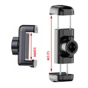 Telescopic Mobile Phone Extension Clamp with 1/4 Threaded Interface(Dual Screw Hole)