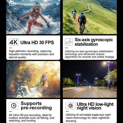 SOOCOO SAW1 Pro No Memory Card 4K HD Anti-Shake Waterproof Motorcycle Riding Recorder Chest Head Mounted Diving Thumb Camera - free shipping - PMC Jewellery - Order now!