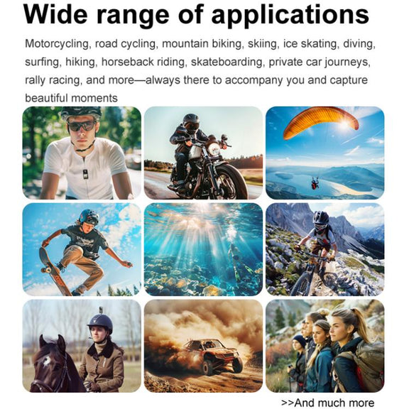 SOOCOO SAW1 With 32G Memory Card 4K HD Anti-Shake Water-resistant Motorcycle Riding Recorder Chest Head Mounted Diving Thumb Camera