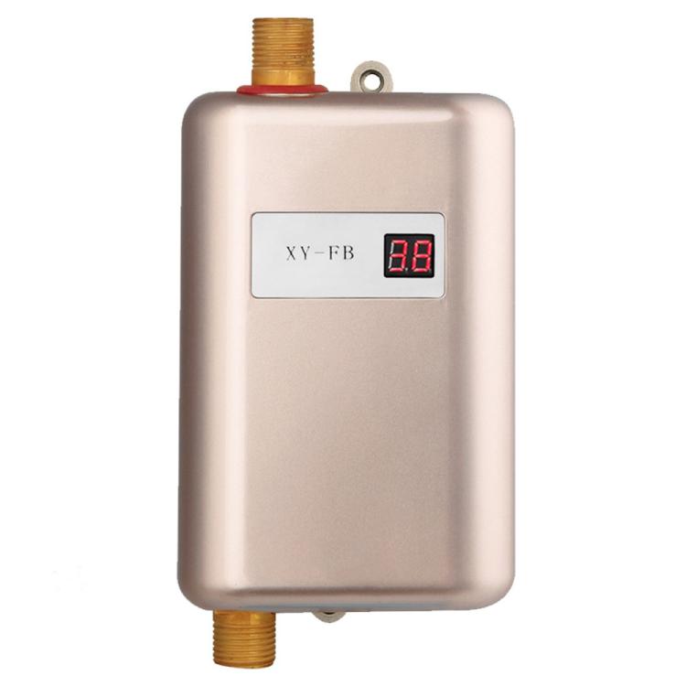 3000W Small Tankless Electric Water Heater For Kitchen Bathroom UK Plug(Gold) - free shipping - PMC TechLife - Order now!