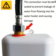3000W Small Tankless Electric Water Heater For Kitchen Bathroom AU Plug(Black)