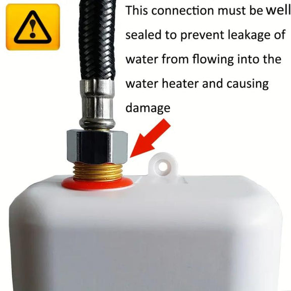 3000W Small Tankless Electric Water Heater For Kitchen Bathroom AU Plug(Black)
