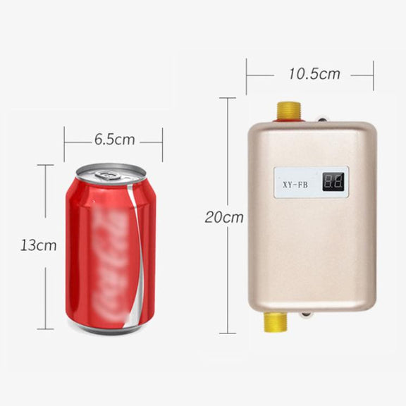 3000W Small Tankless Electric Water Heater For Kitchen Bathroom UK Plug(Black)