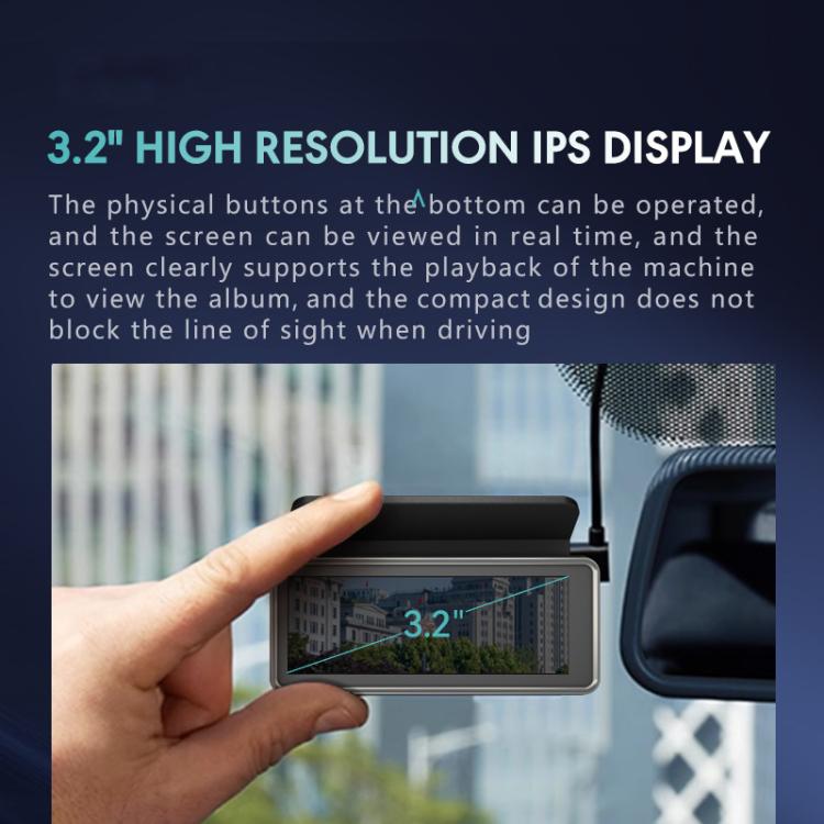 Anytek T1 PRO 3.2 Inch 2K HD Night Vision Car Recorder Hidden Car Camera Front And Rear Dual Recording - free shipping - PMC Jewellery - Order now!