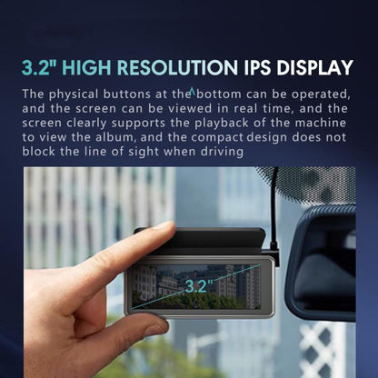 Anytek T1 PRO 3.2 Inch 2K HD Night Vision Car Recorder Hidden Car Camera Front And Rear Dual Recording - free shipping - PMC Jewellery - Order now!