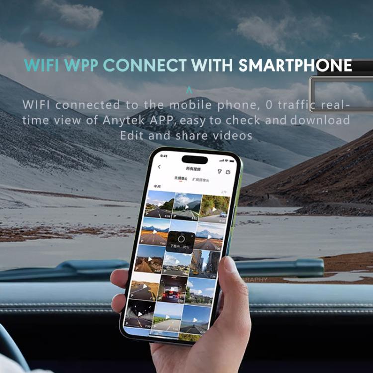 Anytek T1 PRO 3.2 Inch 2K HD Night Vision Car Recorder Hidden Car Camera Front And Rear Dual Recording - free shipping - PMc TechLife - Order now!