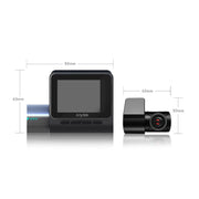 Anytek T3 PRO 2 inch 2K HD Night Vision Car Recorder Hidden Car Camera Front & Rear Dual Recording(Black)