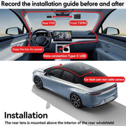 Anytek T3 PRO 2 inch 2K HD Night Vision Car Recorder Hidden Car Camera Front & Rear Dual Recording(Black)