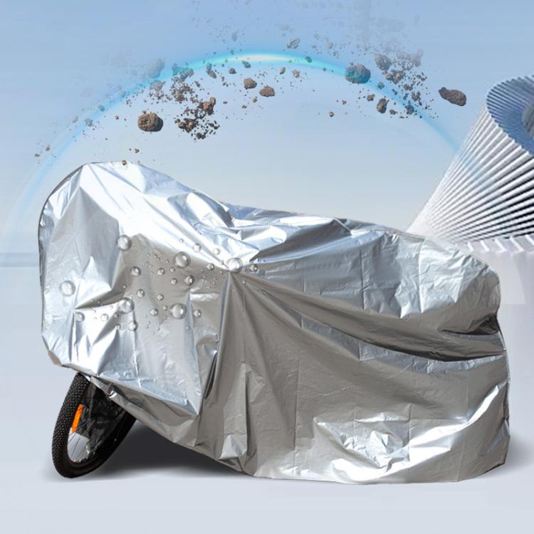 230 x 130cm Motorcycle And Bicycle Sun Dust And Rain Protection Cover(Silver Gray)