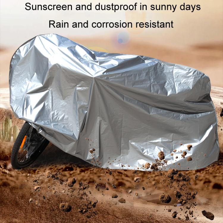 230 x 130cm Motorcycle And Bicycle Sun Dust And Rain Protection Cover(Silver Gray) - Raincoat by PMc TechLife | Online Shopping South Africa | PMc TechLife | Buy Now Pay Later Mobicred