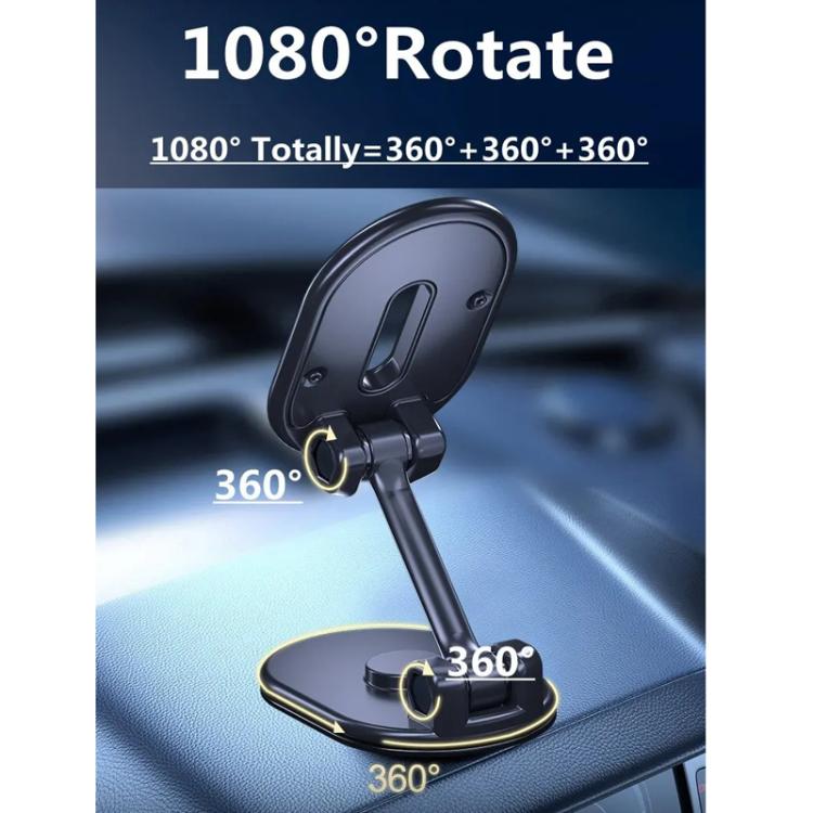 Foldable Magnetic Car Phone Holder Mount Multi-angle Adjustable Cellphone Navigation Bracket(Black) - Universal Car Holders by PMC TechLife | Online Shopping South Africa | PMC TechLife | Buy Now Pay Later Mobicred