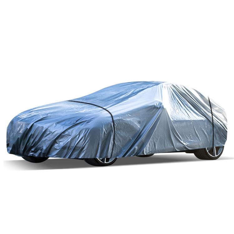 Car PE Film Waterproof And Dustproof Four Seasons Universal Coat Cover, Size: XXL(Silver Gray) - PE Material by PMc TechLife | Online Shopping South Africa | PMc TechLife | Buy Now Pay Later Mobicred