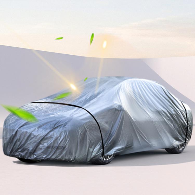 Car PE Film Waterproof And Dustproof Four Seasons Universal Coat Cover, Size: XXL(Silver Gray) - PE Material by PMc TechLife | Online Shopping South Africa | PMc TechLife | Buy Now Pay Later Mobicred
