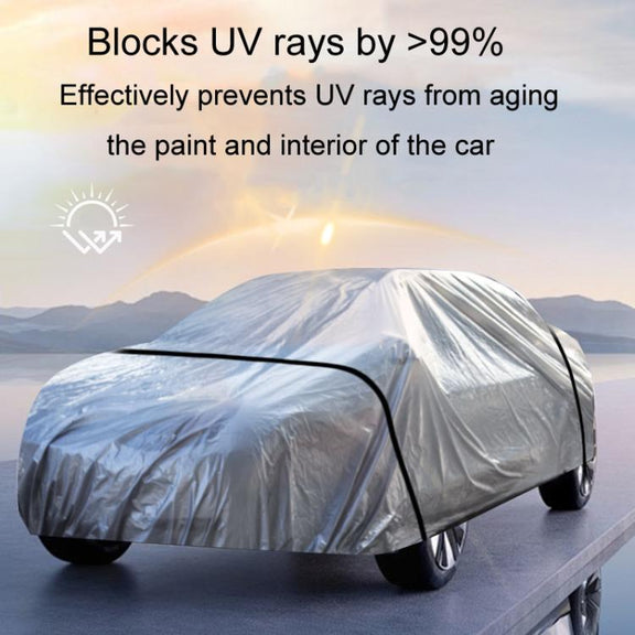 Car PE Film Water-resistant And Dustproof Four Seasons Universal Coat Cover, Size: S(Silver Gray)