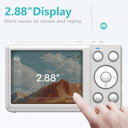 Anytek S7 4K HD Digital Camera Self-Timer Travel Camera Student Kids Card Camera(White) - free shipping - PMC Jewellery - Order now!