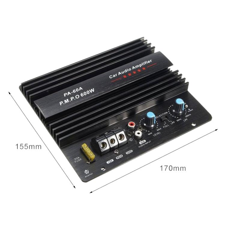 PA-60A 12V 600W Car Amplifier Board High Power Audio Subwoofer Module - Breadboard / Amplifier Board by PMC TechLife | Online Shopping South Africa | PMC TechLife | Buy Now Pay Later Mobicred