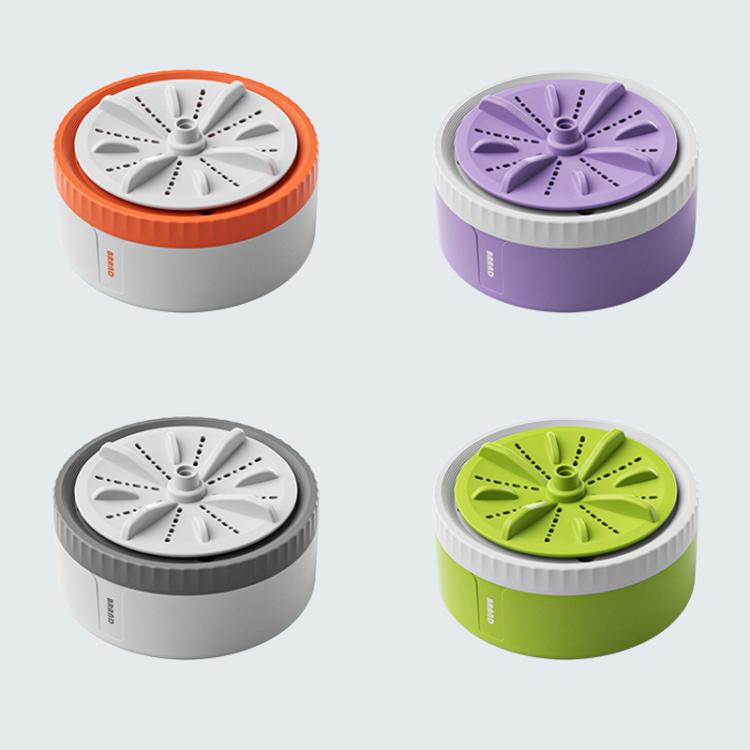 Mini Portable Underwear Socks Turbine Washing Machine, Color: Orange Standard