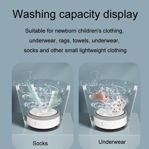 Mini Portable Underwear Socks Turbine Washing Machine, Color: Orange Standard