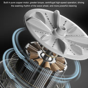Mini Portable Underwear Socks Turbine Washing Machine, Color: Orange Standard