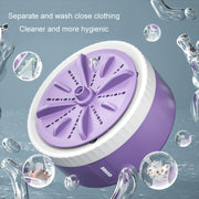Mini Portable Underwear Socks Turbine Washing Machine, Color: Gray Standard