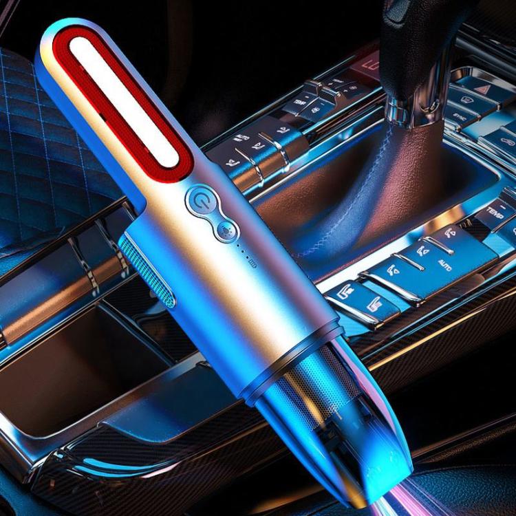 V8 Car Mini Portable Powerful Suction LED Flashing Warning Light Outdoor Lighting Vacuum Cleaner - Vacuum Cleaner by PMC Jewellery | Online Shopping South Africa | PMC Jewellery | Buy Now Pay Later Mobicred