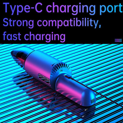 V8 Car Mini Portable Powerful Suction LED Flashing Warning Light Outdoor Lighting Vacuum Cleaner - Vacuum Cleaner by PMC Jewellery | Online Shopping South Africa | PMC Jewellery | Buy Now Pay Later Mobicred