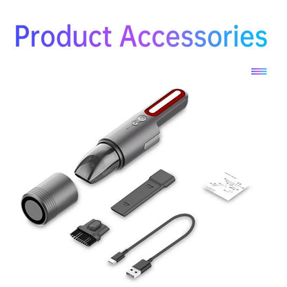 V8 Car Mini Portable Powerful Suction LED Flashing Warning Light Outdoor Lighting Vacuum Cleaner - Vacuum Cleaner by PMC Jewellery | Online Shopping South Africa | PMC Jewellery | Buy Now Pay Later Mobicred