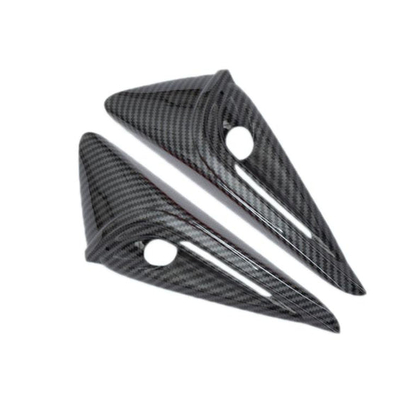 For Tesla 2024 Model 3 Fenders Side Labels Camera Cover Stickers, Color: Glossy Carbon Fiber Texture