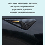 For Tesla 2024 Model 3 Fenders Side Labels Camera Cover Stickers, Color: Bright Red