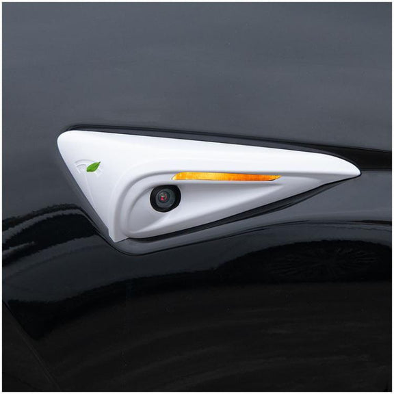 For Tesla 2024 Model 3 Fenders Side Labels Camera Cover Stickers, Color: Bright Red
