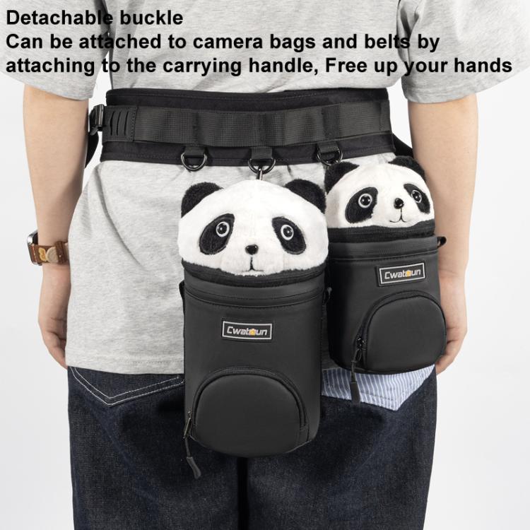 Cwatcun D162 Large Camera Lens Cylinder Cartoon Panda Camera Lens Protective Cover