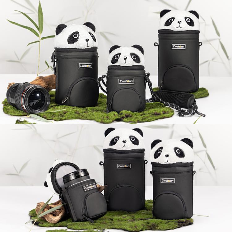 Cwatcun D162 Medium Camera Lens Cylinder Cartoon Panda Camera Lens Protective Cover