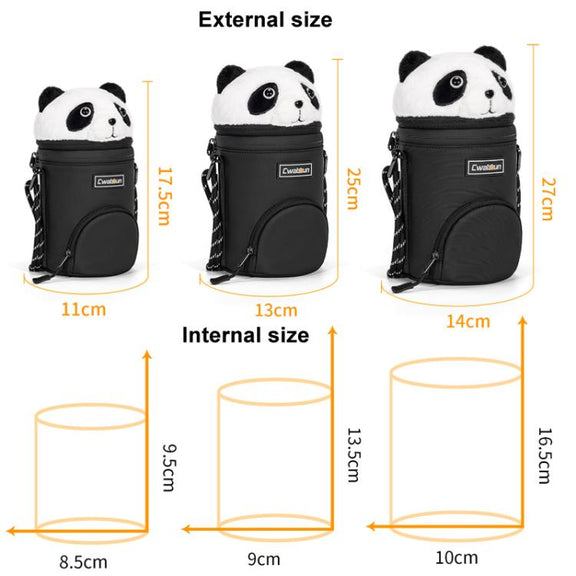 Cwatcun D162 Large Camera Lens Cylinder Cartoon Panda Camera Lens Protective Cover
