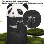 Cwatcun D162 Small Camera Lens Cylinder Cartoon Panda Camera Lens Protective Cover