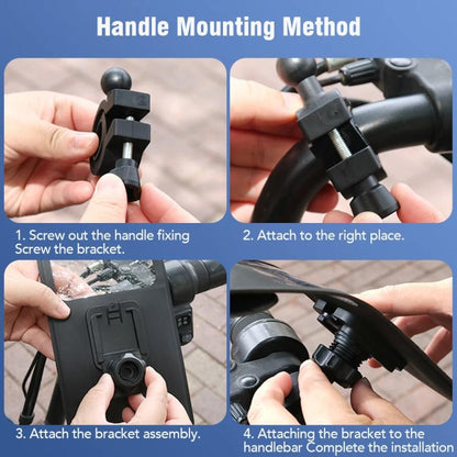Bicycle Waterproof Phone Bag Mount Stand 360 Degree Rotation Motorcycle Bike Cellphone Holder, Spec: Handlebar Model - Holders by PMC Jewellery | Online Shopping South Africa | PMC Jewellery | Buy Now Pay Later Mobicred