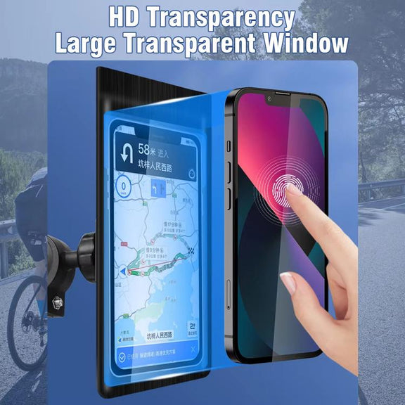 Bicycle Water-resistant Phone Bag Mount Stand 360 Degree Rotation Motorcycle Bike Cellphone Holder, Spec: Rearview Mirror Model