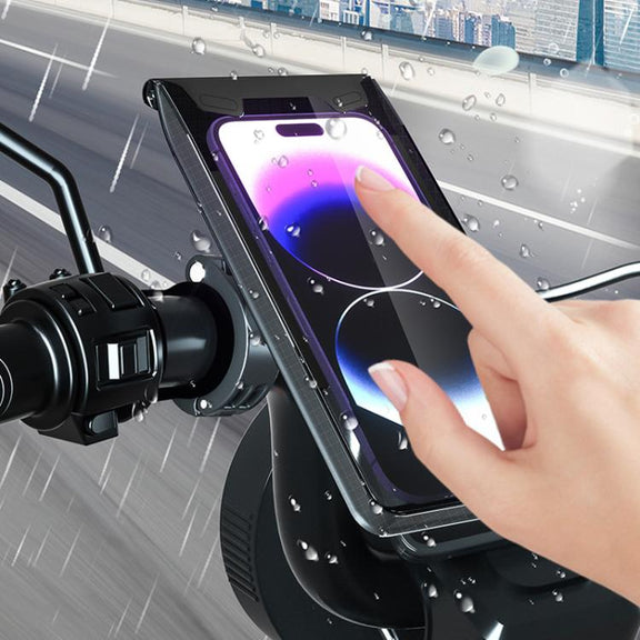 Bicycle Holder Water-resistant Pouch Bag Bike Motorcycle Handlebar Mirror Phone Stand Mount, Size: XL