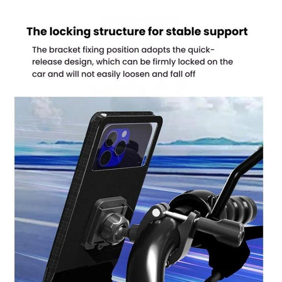 Bicycle Holder Water-resistant Pouch Bag Bike Motorcycle Handlebar Mirror Phone Stand Mount, Size: XL