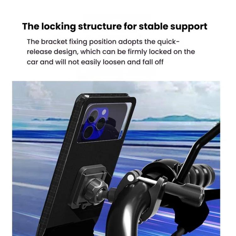 Bicycle Holder Water-resistant Pouch Bag Bike Motorcycle Handlebar Mirror Phone Stand Mount, Size: XL