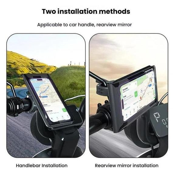 Bicycle Holder Water-resistant Pouch Bag Bike Motorcycle Handlebar Mirror Phone Stand Mount, Size: XL