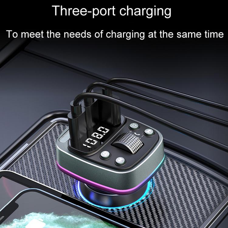 GZ08 Car Voltage Display Fast Charger Subwoofer MP3 Bluetooth Player - Car Charger by PMc TechLife | Online Shopping South Africa | PMc TechLife | Buy Now Pay Later Mobicred