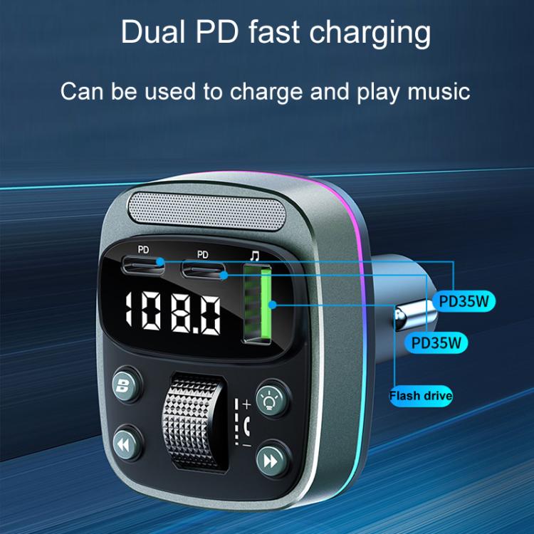 GZ08 Car Voltage Display Fast Charger Subwoofer MP3 Bluetooth Player - Car Charger by PMc TechLife | Online Shopping South Africa | PMc TechLife | Buy Now Pay Later Mobicred