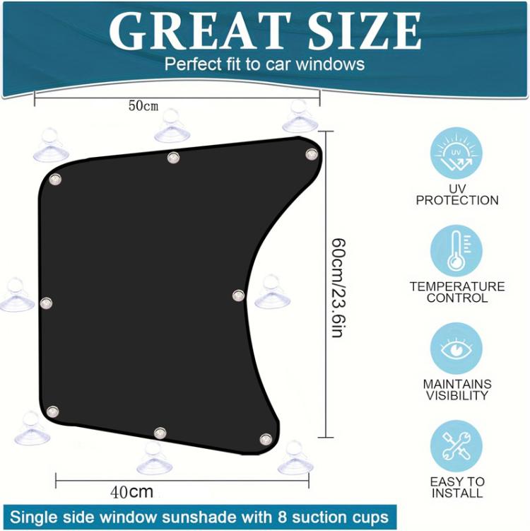 2pcs Car Sun Protection Heat Insulation Sunshade Front Side Curtains - Window Foils & Solar Protection by PMC TechLife | Online Shopping South Africa | PMC TechLife | Buy Now Pay Later Mobicred