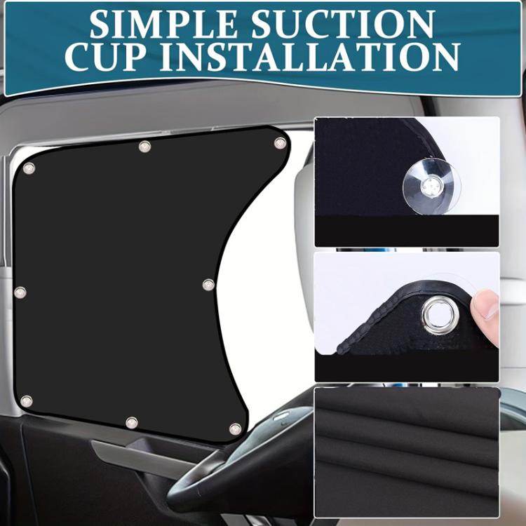 2pcs Car Sun Protection Heat Insulation Sunshade Front Side Curtains - Window Foils & Solar Protection by PMC TechLife | Online Shopping South Africa | PMC TechLife | Buy Now Pay Later Mobicred