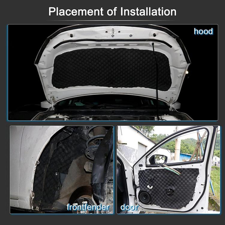 200x50x2cm Car Rubber Plastic Self-adhesive Wave Crest Shockproof Sound-absorbing Cotton - Sound & Heat Insulation Cotton by PMC TechLife | Online Shopping South Africa | PMC TechLife | Buy Now Pay Later Mobicred