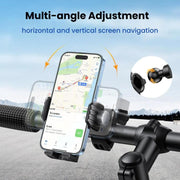 Bicycle Motorcycle Shock Absorption Mobile Phone Holder Gravity Navigation Mount(Red)