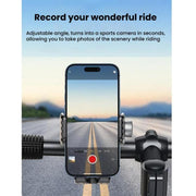 Bicycle Motorcycle Shock Absorption Mobile Phone Holder Gravity Navigation Mount(Black)