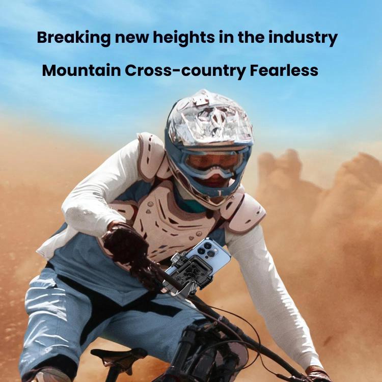 Bicycle Motorcycle Shock Absorption Mobile Phone Holder Gravity Navigation Mount(Black) - Holders by PMc TechLife | Online Shopping South Africa | PMc TechLife | Buy Now Pay Later Mobicred