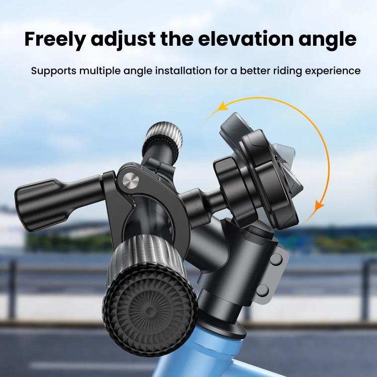 Bicycle Motorcycle Snap-On Mobile Phone Holder With Magnetic Ring(QL-10 Black) - Holders by PMC Jewellery | Online Shopping South Africa | PMC Jewellery | Buy Now Pay Later Mobicred